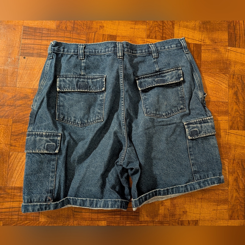 Route 66 Vintage Y2K Blue Jean Cargo Shorts Heavyweight Outdoor Men's 38 - Picture 5 of 6